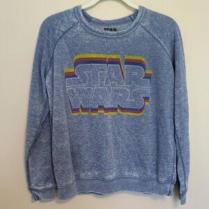 Star Wars Blue Sweatshirt with Multicolor Logo
